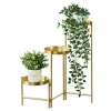 en.casa Pflanzen & Zubehör<Pflanzständer Kallo in Gold (H)60cm (B)60cm (T)18cm