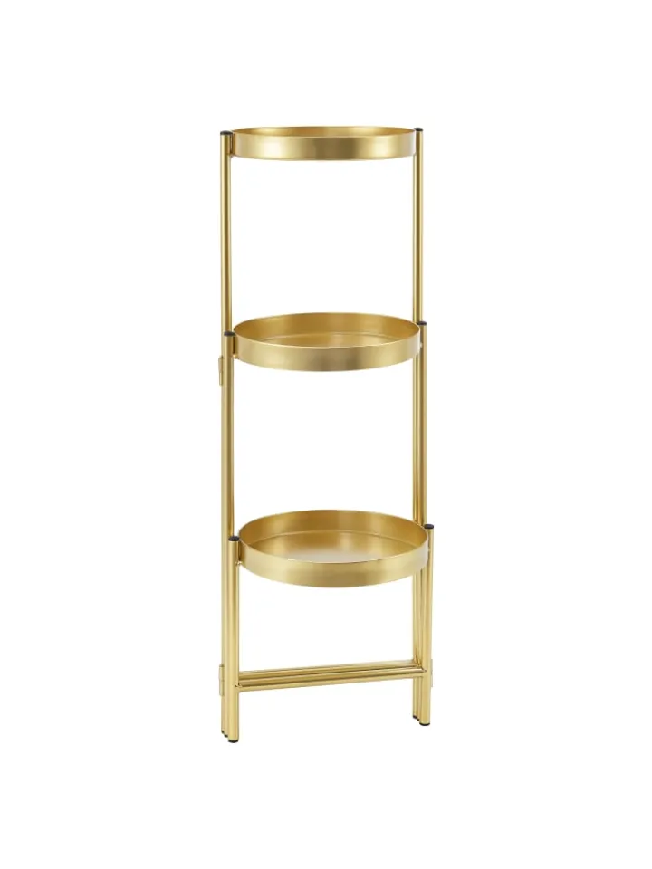 en.casa Pflanzen & Zubehör<Pflanzständer Kallo in Gold (H)60cm (B)60cm (T)18cm