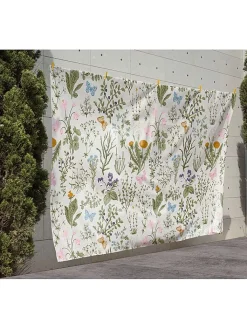 The Wild Hug Wohndecken & Plaids<Picknickdecke "Botanic" in Creme/ Bunt - (L)170 x (B)140 cm