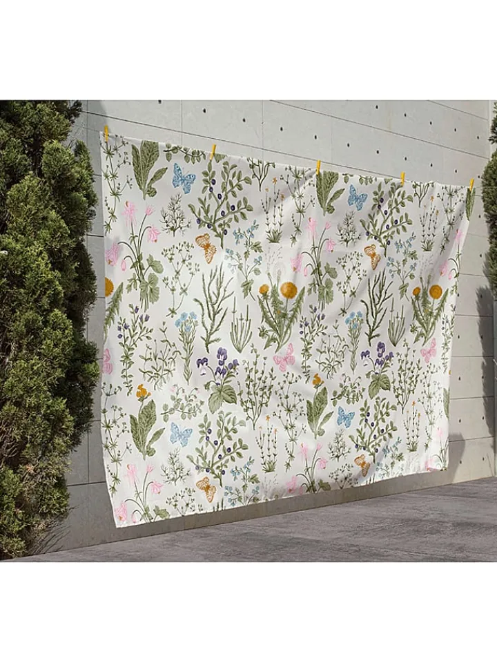 The Wild Hug Wohndecken & Plaids<Picknickdecke "Botanic" in Creme/ Bunt - (L)170 x (B)140 cm
