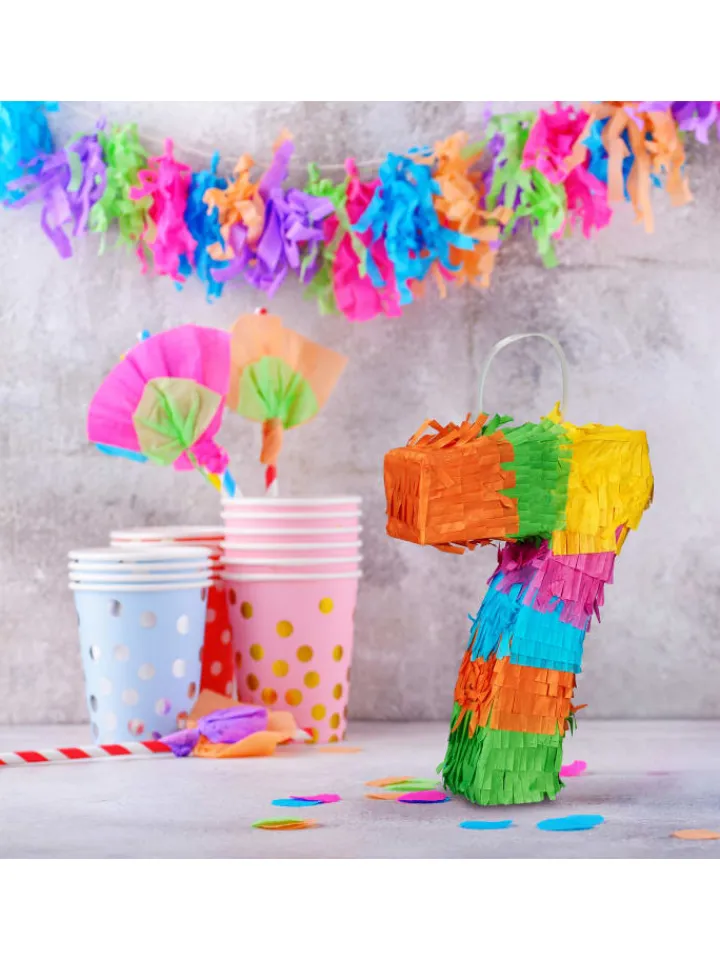 relaxdays Partyzubehör & -Dekoration<Pinata "Zahl 7" in Bunt