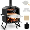 COSTWAY Grillen|Küchenelektronik<Pizzaofen Outdoor in Schwarz