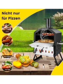 COSTWAY Grillen|Küchenelektronik<Pizzaofen Outdoor in Schwarz
