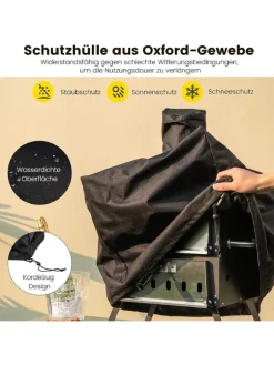 COSTWAY Grillen|Küchenelektronik<Pizzaofen Outdoor in Schwarz