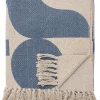 Bloomingville Wohndecken & Plaids<Plaid "Agno" in Blau/ Beige - (L)160 x (B)130 cm
