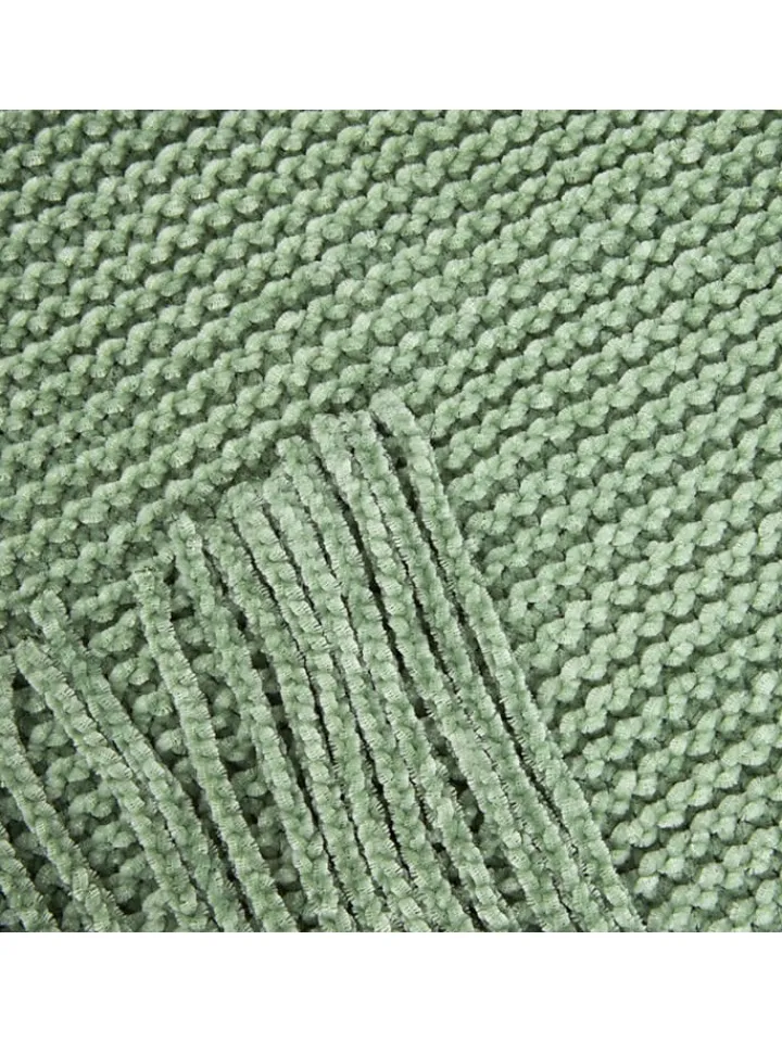 Homla Wohndecken & Plaids<Plaid "Chenille" in Hellgrün - (L)170 x (B)130 cm