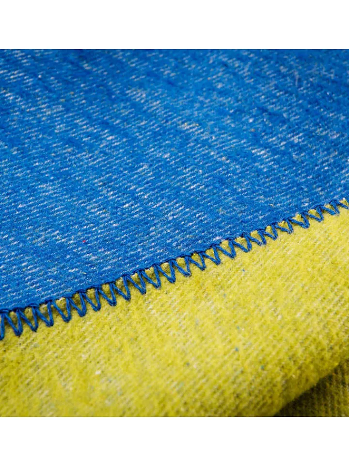Benetton Wohndecken & Plaids<Plaid in Blau/ Gelb