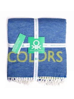 Benetton Wohndecken & Plaids<Plaid in Blau/ Gelb