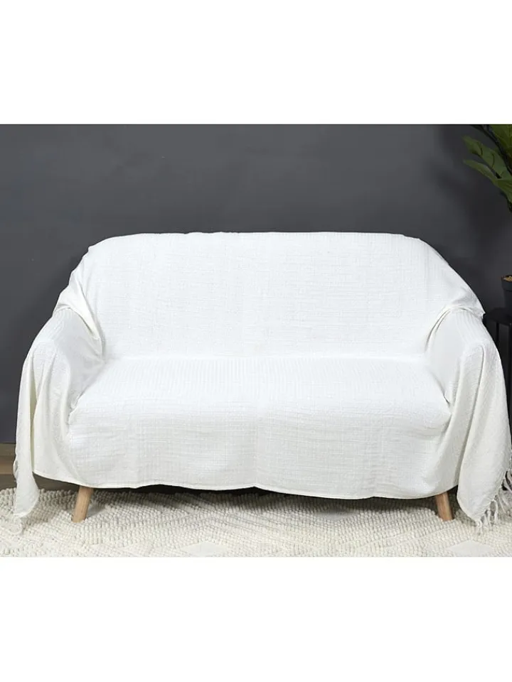 THE HOME DECO FACTORY Wohndecken & Plaids<Plaid in Creme - (L)250 x (B)170 cm