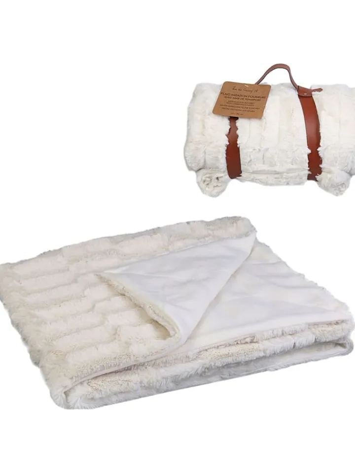 THE HOME DECO FACTORY Wohndecken & Plaids<Plaid in Weiß - (L)150 x (B)120