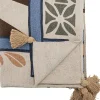 Bloomingville Wohndecken & Plaids<Plaid "Rudaur" in Blau/ Creme - (L)160 x (B)130 cm