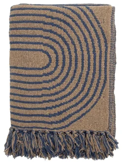 Bloomingville Wohndecken & Plaids<Plaid "Tiffanie" in Blau/ Braun - (L)160 x (B)130 cm