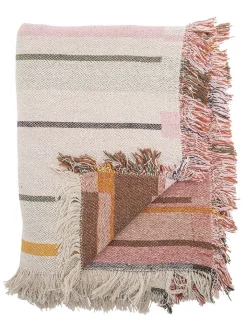 Bloomingville Wohndecken & Plaids<Plaid "Toscana" in Creme/ Rosa - (L)160 x (B)130 cm