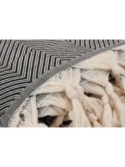 Mijolnir Wohndecken & Plaids<Plaid "Trendy" in Schwarz/ Creme