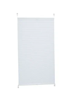 relaxdays Gardinen, Jalousien & Rollos<Plissee in Weiß - (L)130 x (B)60 cm
