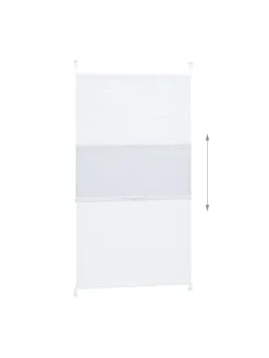 relaxdays Gardinen, Jalousien & Rollos<Plissee in Weiß - (L)130 x (B)60 cm