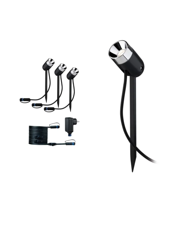paulmann Außenleuchten<Plug & Shine LED Gartenstrahler Pike Basisset