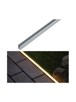paulmann Außenleuchten<Plug & Shine LED Strip Profil Warmweiß Aluminiumprofil