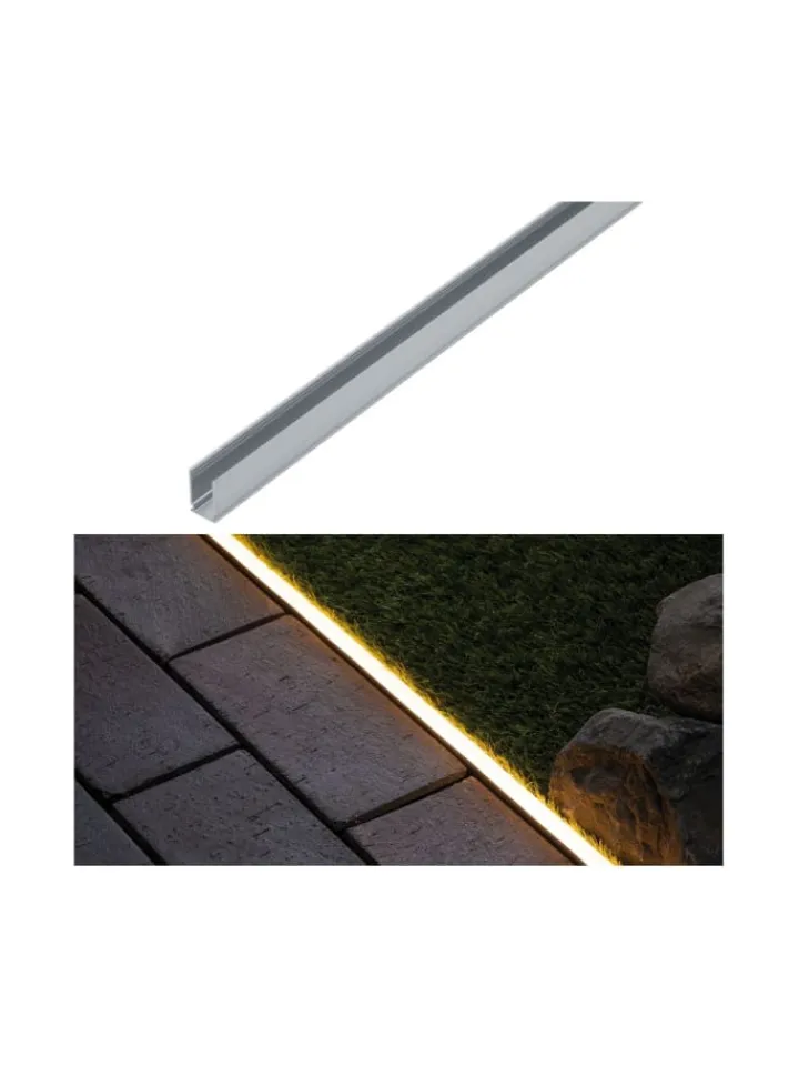 paulmann Außenleuchten<Plug & Shine LED Strip Profil Warmweiß Aluminiumprofil