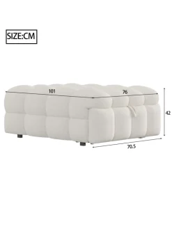 ABRIHOME Betten & Matratzen<Polsterbett in Beige mit ausziehbarer Schlaffunktion und Teddy-Stoff
