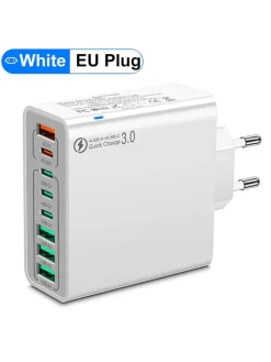 SmartCase Technikzubehör<8-Port-Netzadapter in Weiß