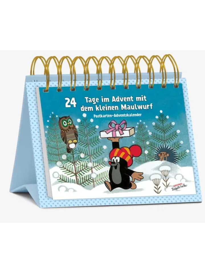 Korsch Adventskalender<Postkarten-Adventskalender "24 Tage im Advent mit dem kleinen Maulwurf"