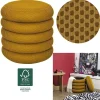 Rétro Chic Sitzmöbel<Pouf ''Atome'' in Ocker - (H)44 x Ø 38 cm
