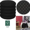 Rétro Chic Sitzmöbel<Pouf ''Atome'' in Schwarz - (H)44 x Ø 38 cm