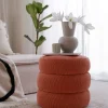 Scandinavia Concept Sitzmöbel<Pouf "Boum" in Rot - (H)40 x Ø 40 cm