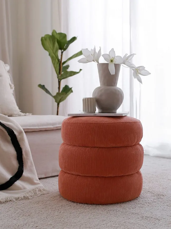 Scandinavia Concept Sitzmöbel<Pouf "Boum" in Rot - (H)40 x Ø 40 cm