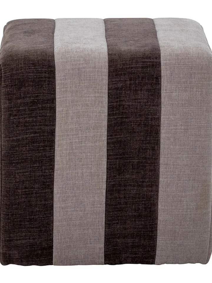 Bloomingville Sitzmöbel<Pouf "Flint" in Braun - (B)45 x (H)45 cm