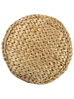 Mars & More Sitzmöbel<Pouf in Hellbraun - (H)49 x Ø 40 cm
