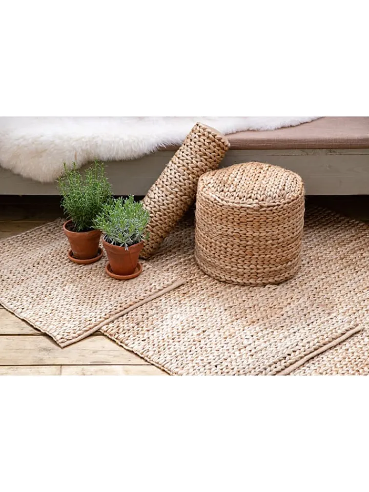 Mars & More Sitzmöbel<Pouf in Hellbraun - (H)49 x Ø 40 cm