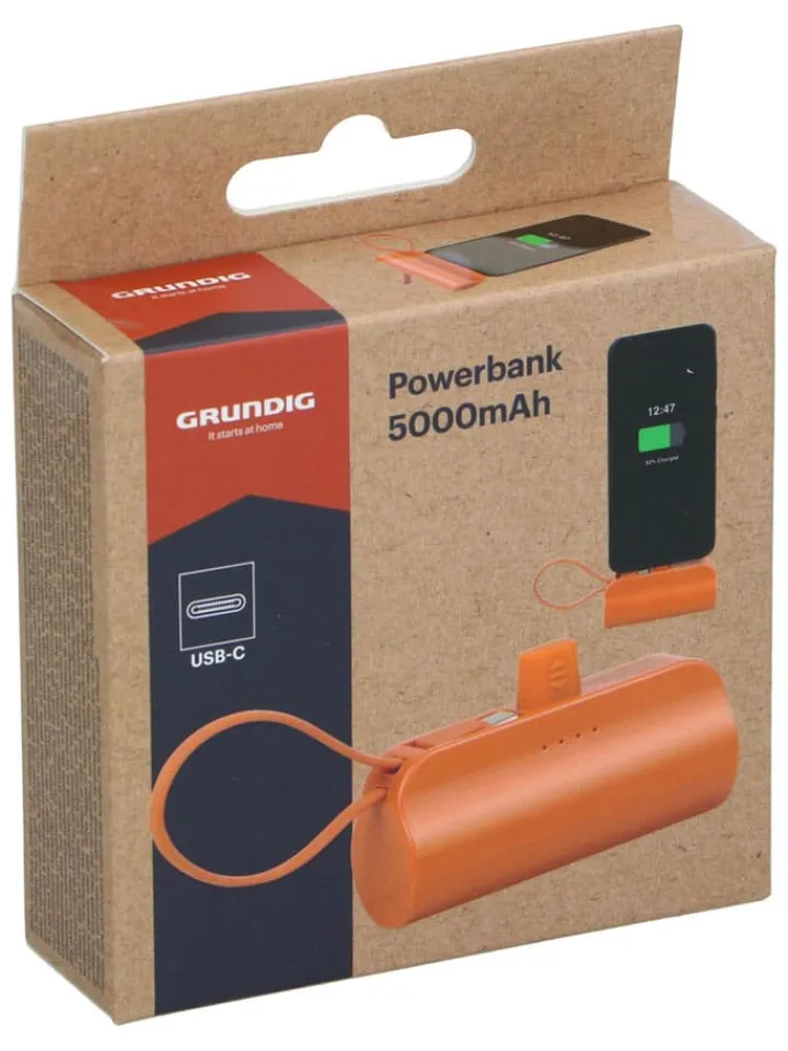 GRUNDIG Technikzubehör<Powerbank in Orange - 5000mAh