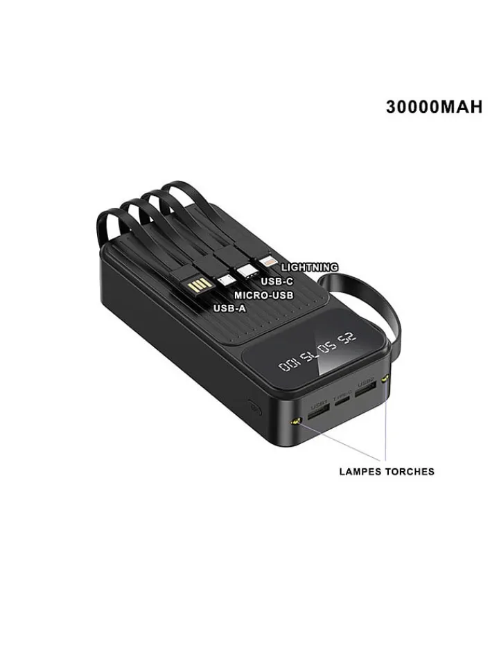 SWEET ACCESS Technikzubehör<Powerbank in Schwarz - 30.000 mAh