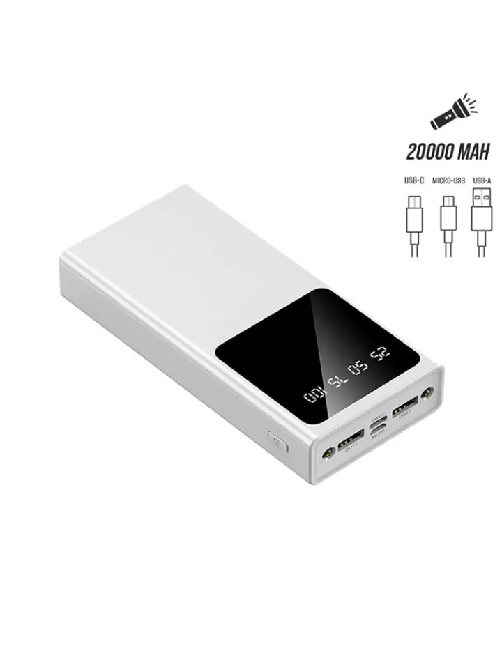 SmartCase Technikzubehör<Powerbank in Weiß - 20.000 mAh