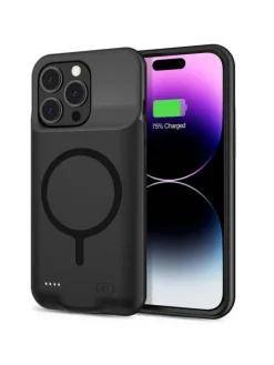 TechProtect Smartphones & Zubehör<PowerCase Hülle kompatibel mit Apple iPhone 15 Serie Magsafe in Schwarz
