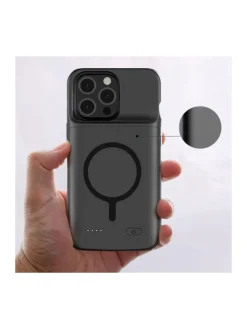 TechProtect Smartphones & Zubehör<PowerCase Hülle kompatibel mit Apple iPhone 15 Serie Magsafe in Schwarz