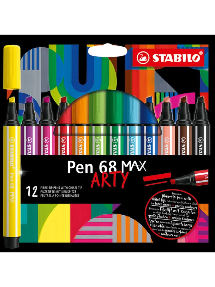STABILO Büro- & Schulbedarf<Premium-Filzstift - Pen 68 MAX ARTY" - 12 Stück