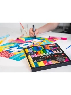 STABILO Büro- & Schulbedarf<Premium-Filzstift - Pen 68 MAX ARTY" - 12 Stück