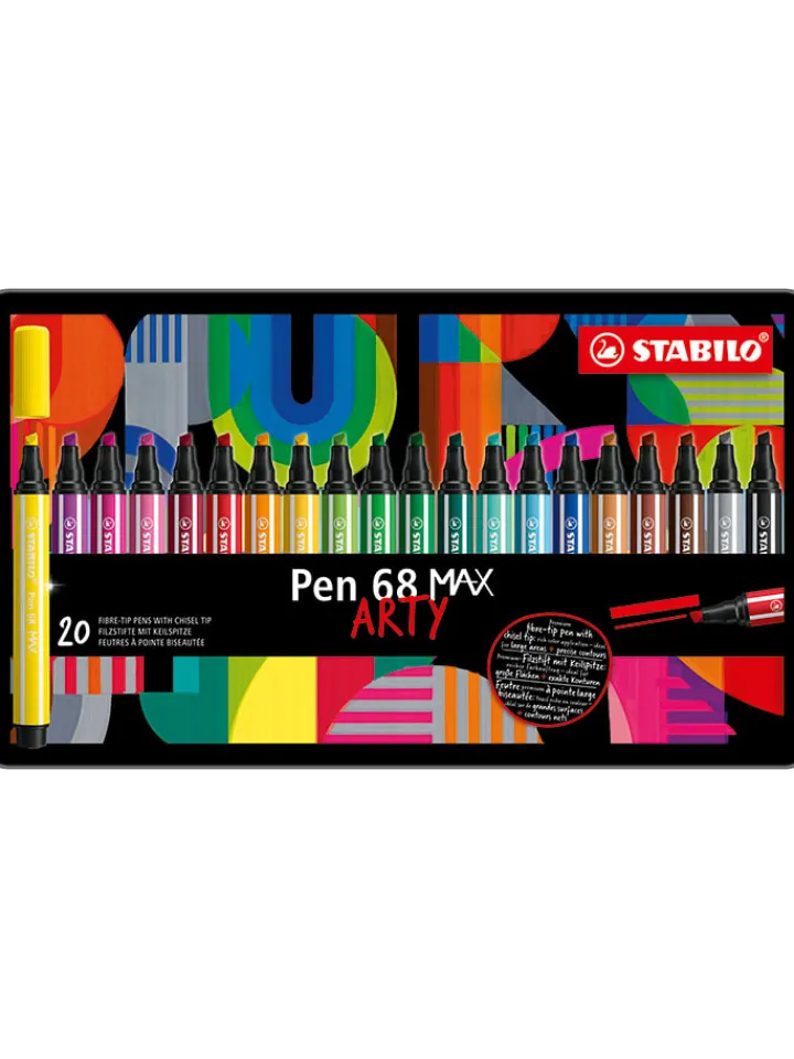 STABILO Büro- & Schulbedarf<Premium-Filzstift - Pen 68 MAX ARTY" - 20 Stück