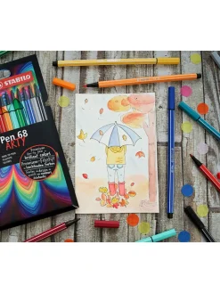 STABILO Büro- & Schulbedarf<Premium-Filzstifte " Pen 68-ARTY" - 18 Stück