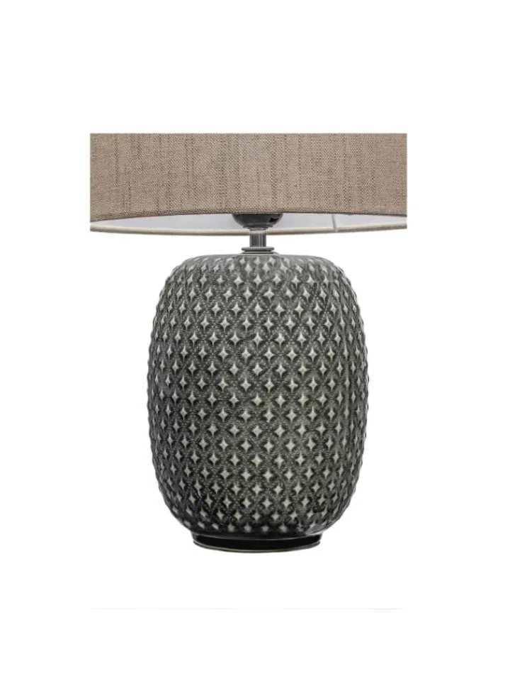 Pauleen Tischleuchten<Pretty Classy Tischleuchte max60W E27 Dunkelgrau/Beige 230V Keramik