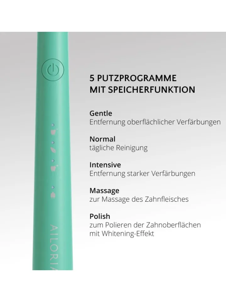 Ailoria Zahn & Mundpflege<PRO SMILE Schallzahnbürste USB in Mint