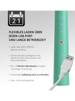 Ailoria Zahn & Mundpflege<PRO SMILE Schallzahnbürste USB in Mint