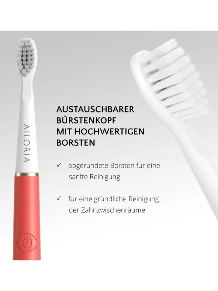 Ailoria Zahn & Mundpflege<PRO SMILE Schallzahnbürste USB in Coral