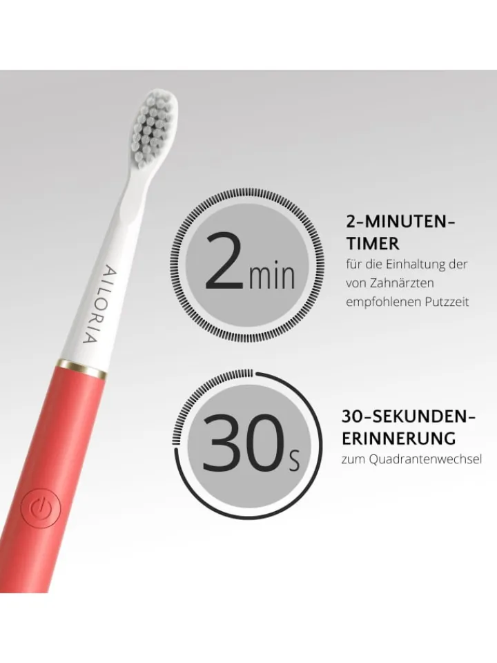 Ailoria Zahn & Mundpflege<PRO SMILE Schallzahnbürste USB in Coral