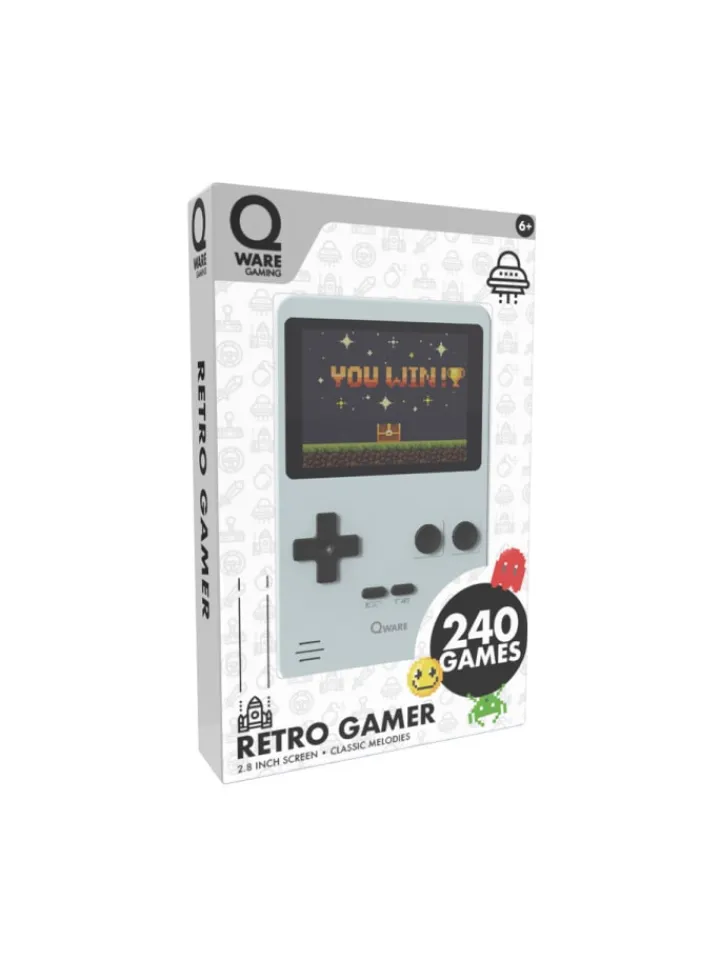 COFI 1453 Tablets, Konsolen & Elektronisches Spielzeug<Qware Retro Spielkonsole Handheld 240 Spiele für unterwegs in Grau