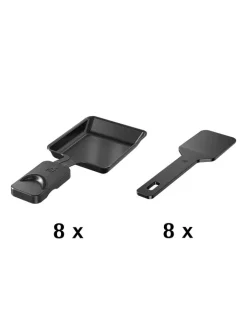 WMF Küchenelektronik<Raclette ''For 8'' in Silber/ Schwarz - (B)44 x (H)13,2 x (T)24 cm