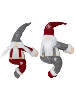 Hollybell Wohndekoration<Raffhalter ''Gnome'' in Rot/ Grau - (L)47 cm (Überraschungsprodukt)